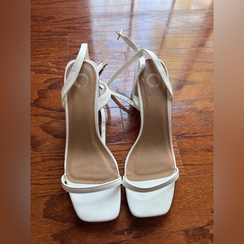 Chic Cream Strappy Heels for Women